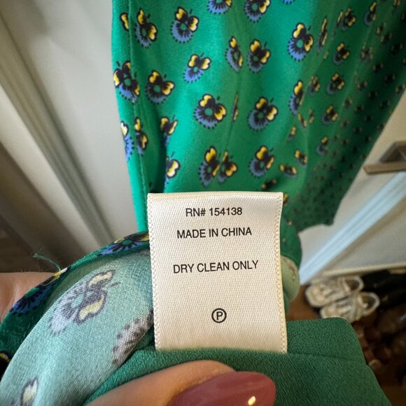 NWT STAUD Green Print Mini Dress - Size 14, Green Blue - Picture 6 of 14